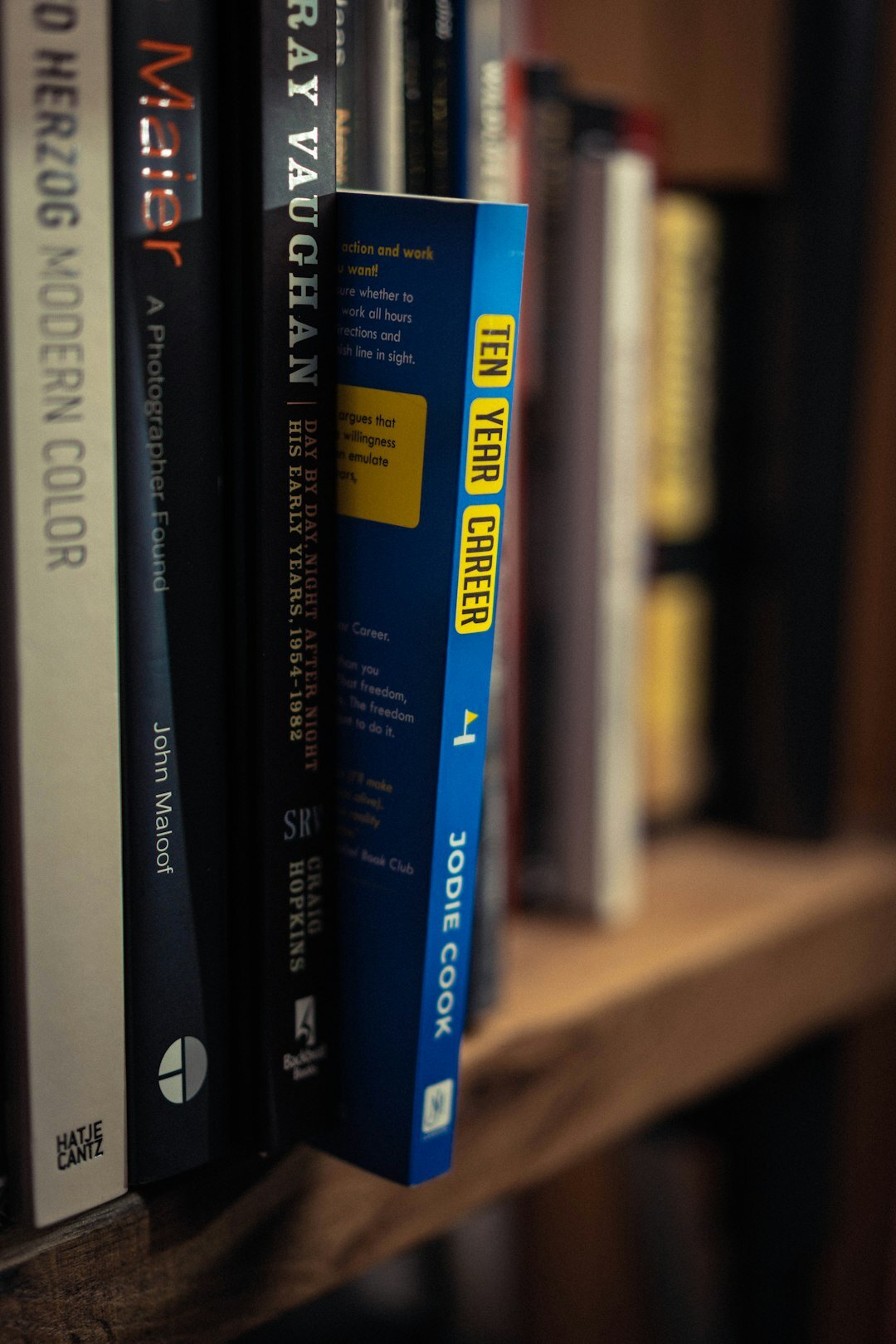 psychology books on shelf