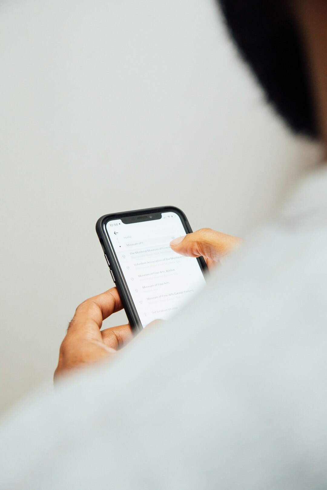 person reflecting on phone use