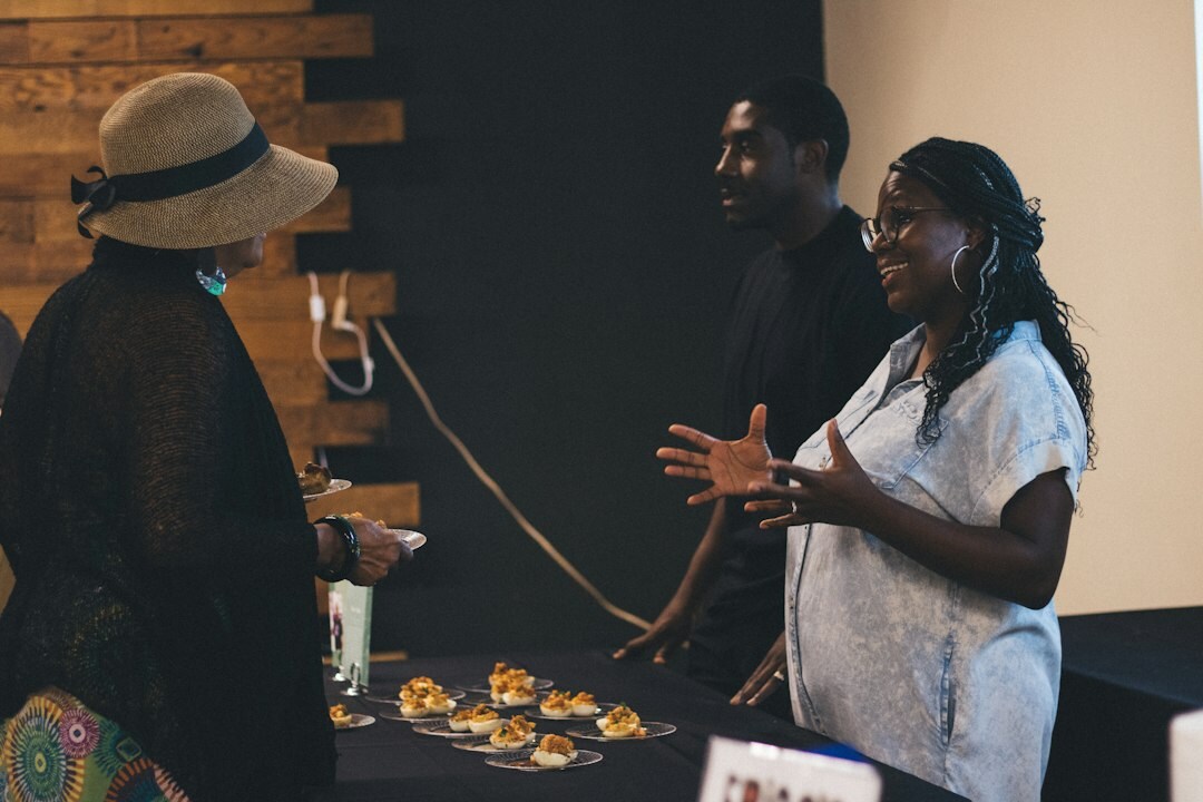 diverse people networking